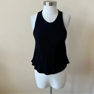 Planet Blue blue life racerback tank solid black 100% rayon 585